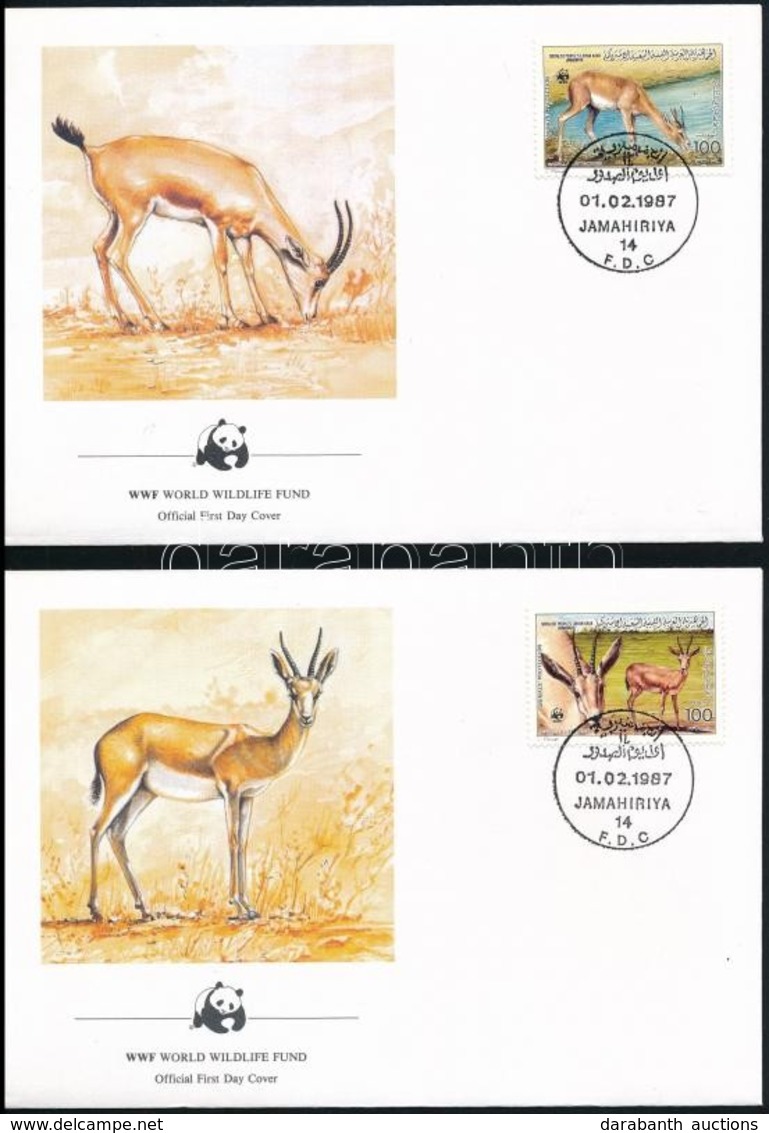 1987 WWF: Gazella Sor Mi 1753-1756 4 Db FDC-n - Other & Unclassified
