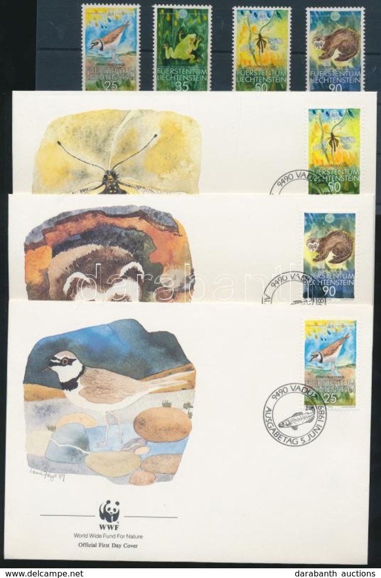 ** 1989 WWF Kisállatok Sor + 4 FDC Mi 967-970 - Other & Unclassified