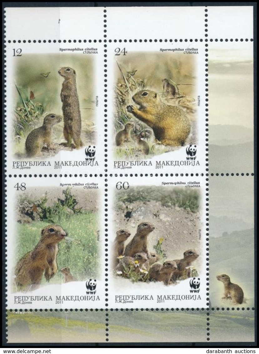 ** 2011 WWF: Ürge Négyestömb,
WWF: Squirrel Block Of 4
Mi 610-613 - Other & Unclassified