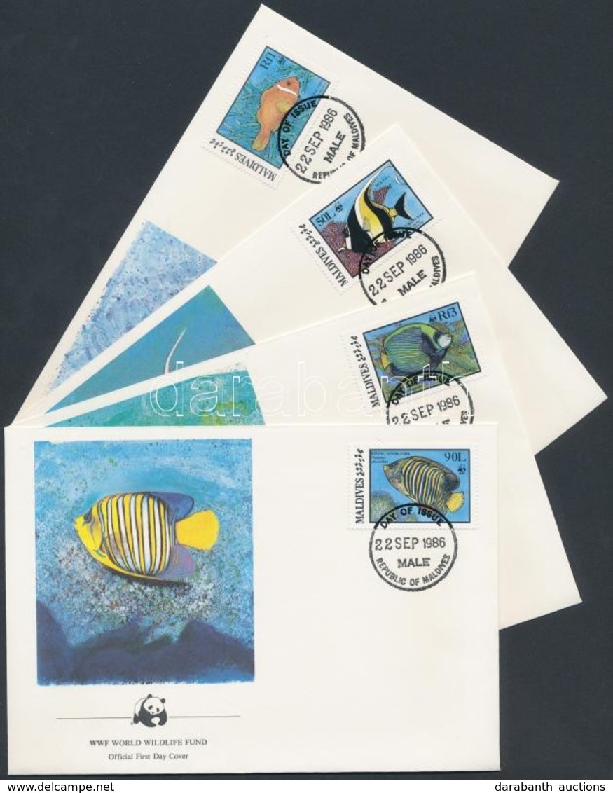 1986 WWF: Halak Sor 4 Db FDC-n Mi 1198-1201 - Other & Unclassified