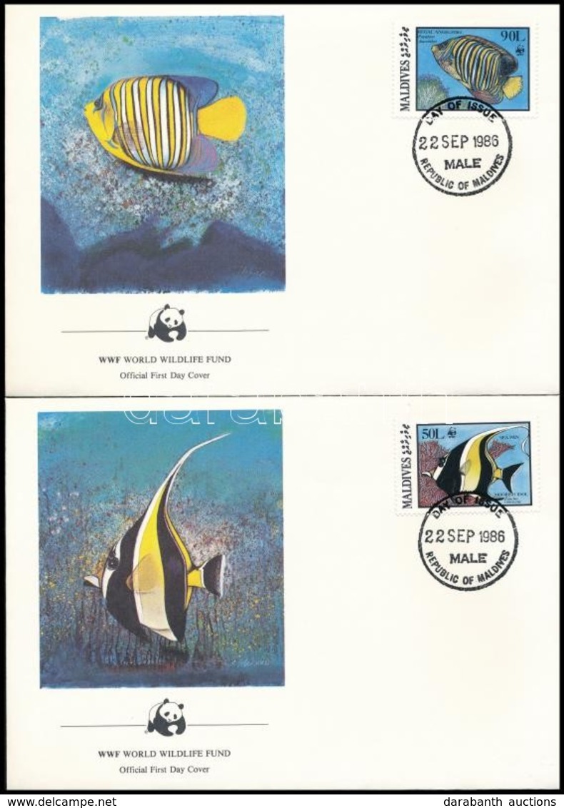 1986 WWF: Halak Sor 4 Db FDC-n Mi 1198-1201 - Other & Unclassified