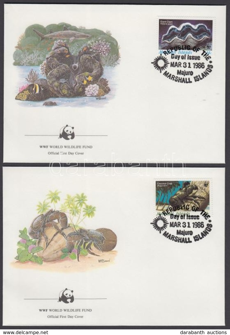 1986 WWF Tengeri Csigák és Kagylók Sor Mi 73-76 4 FDC - Other & Unclassified