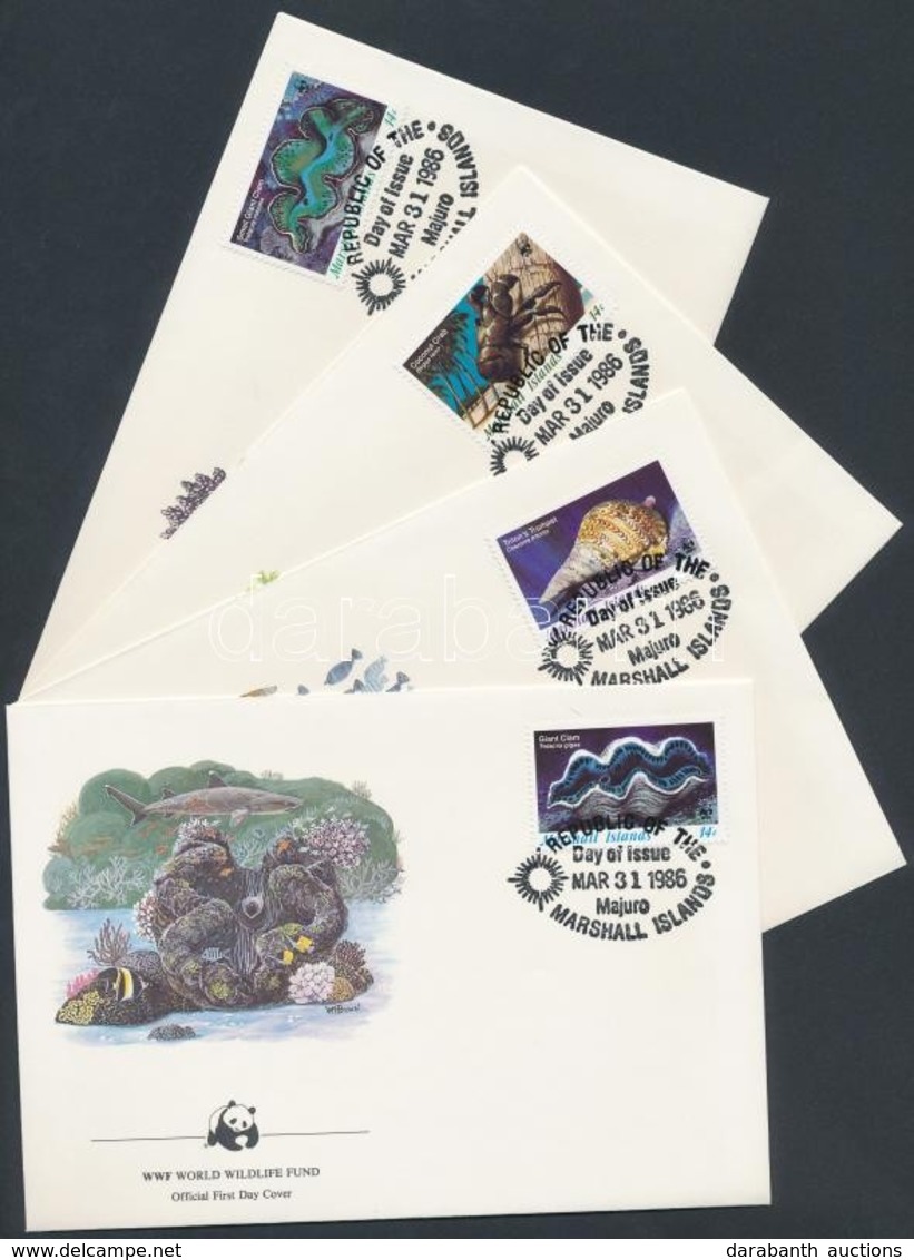 1986 WWF: Kagylók Sor 4 Db FDC-n Mi 73-76 - Other & Unclassified