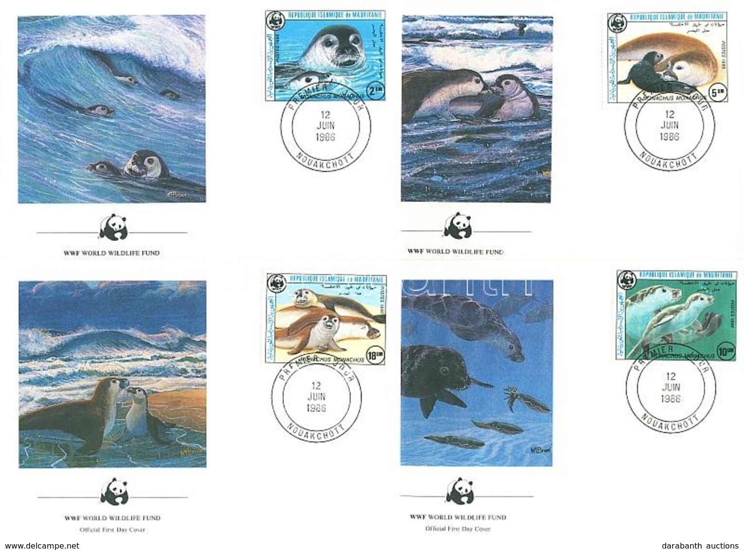 1986 WWF Fókák FDC Mi 871-875 - Other & Unclassified