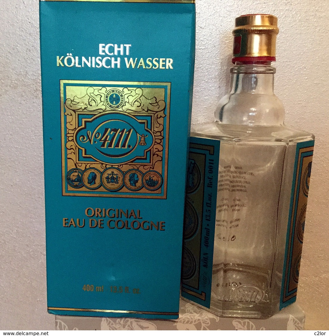 Flacon "4711" EAU DE COLOGNE De MÜLHENS 400 Ml VIDE Avec Sa Boite - Flacons (vides)