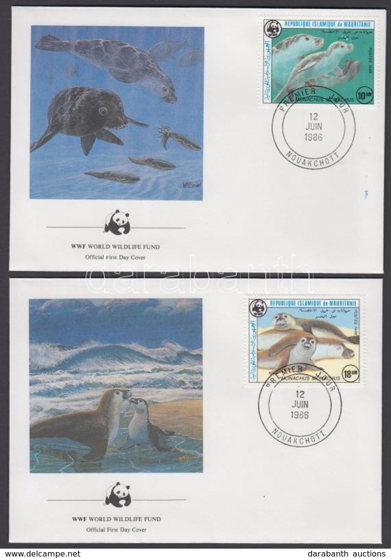 1986 WWF Fókák Sor Mi 871-874 4 FDC - Other & Unclassified