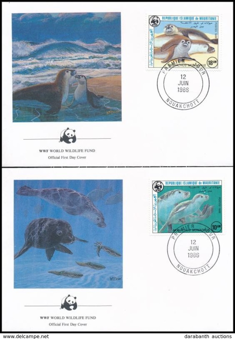 1986 WWF: Fóka Sor Mi 871-874 4 Db FDC-n - Other & Unclassified