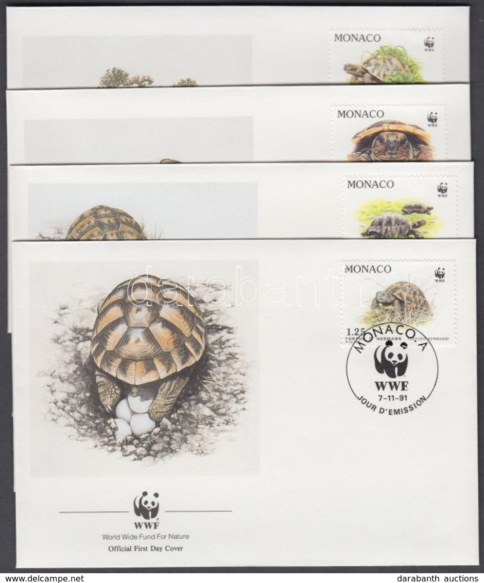 1991 WWF Görög Teknősök Sor 4 FDC-n Mi 2046-2049 - Other & Unclassified