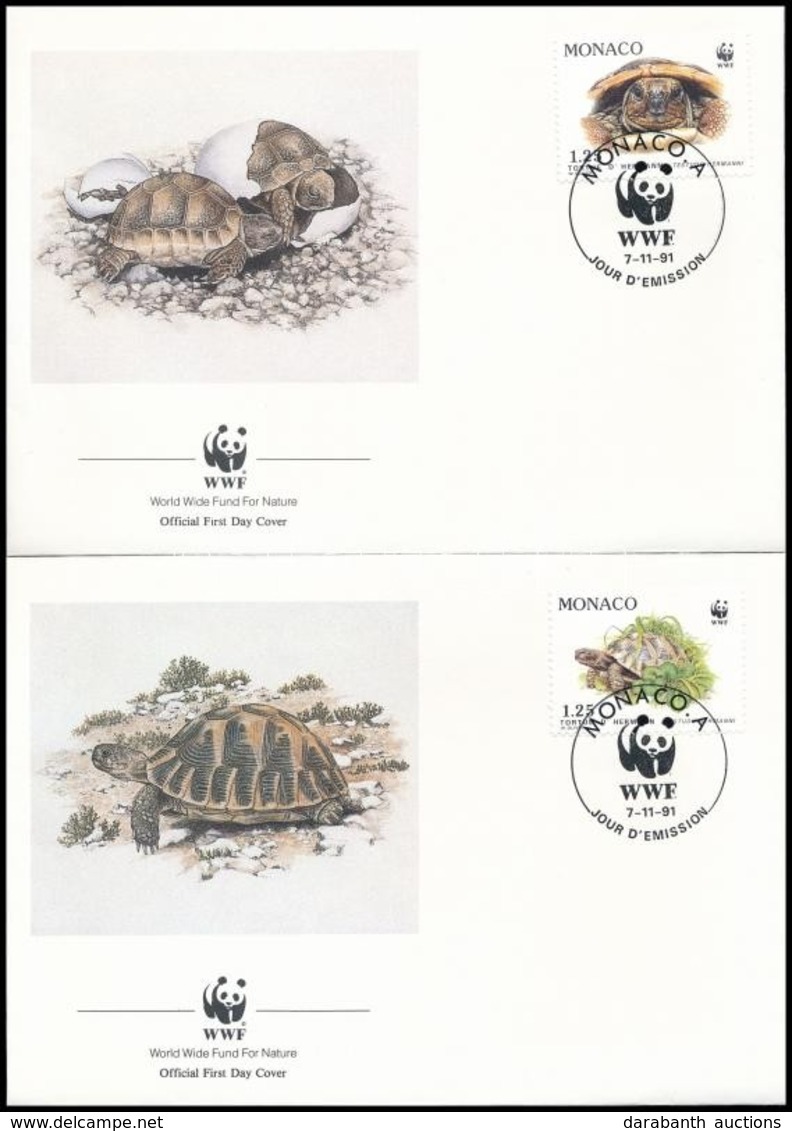 1991 WWF: Görög Teknős Sor 4 Db FDC-n Mi 2046-2049 - Other & Unclassified
