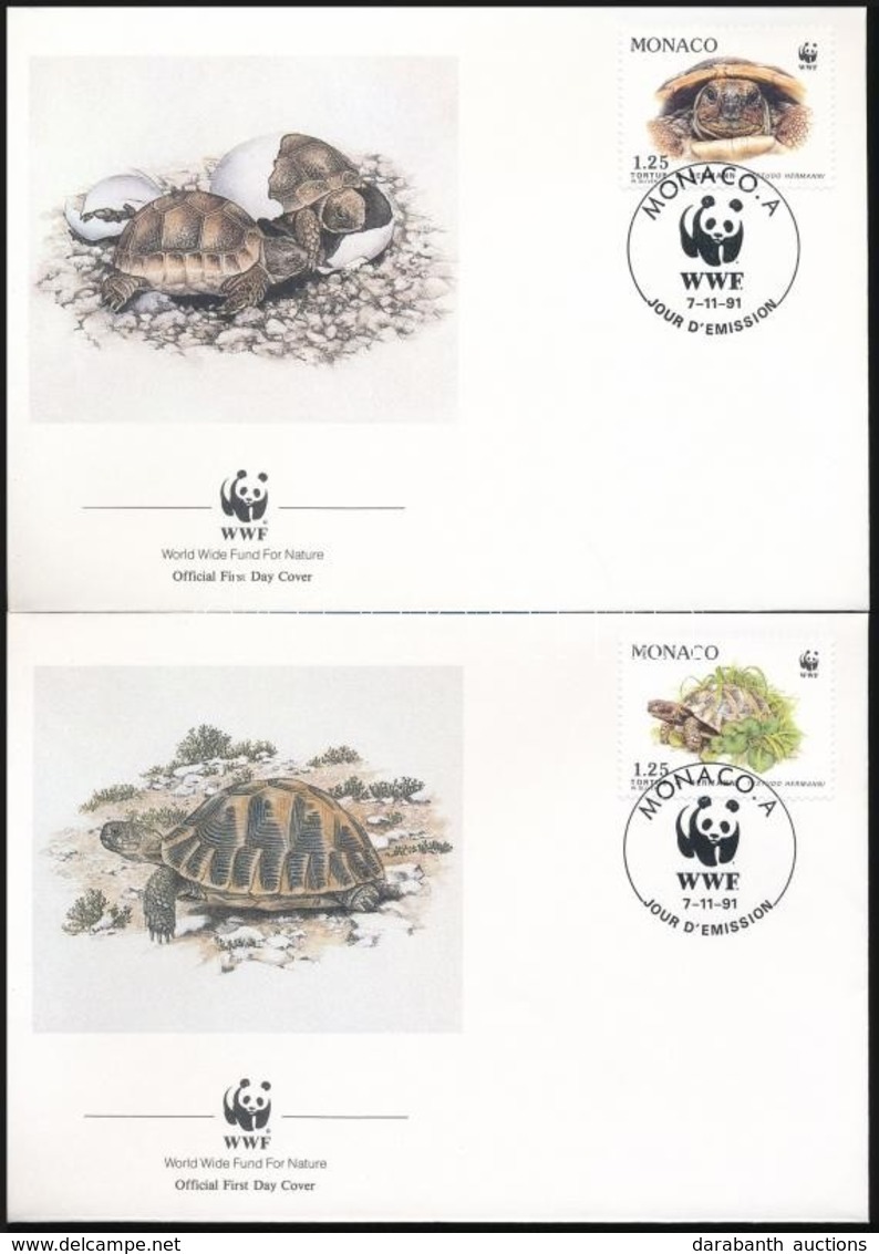 1991 WWF: Görög Teknős Sor 4 FDC-n Mi 2046-2049 - Other & Unclassified