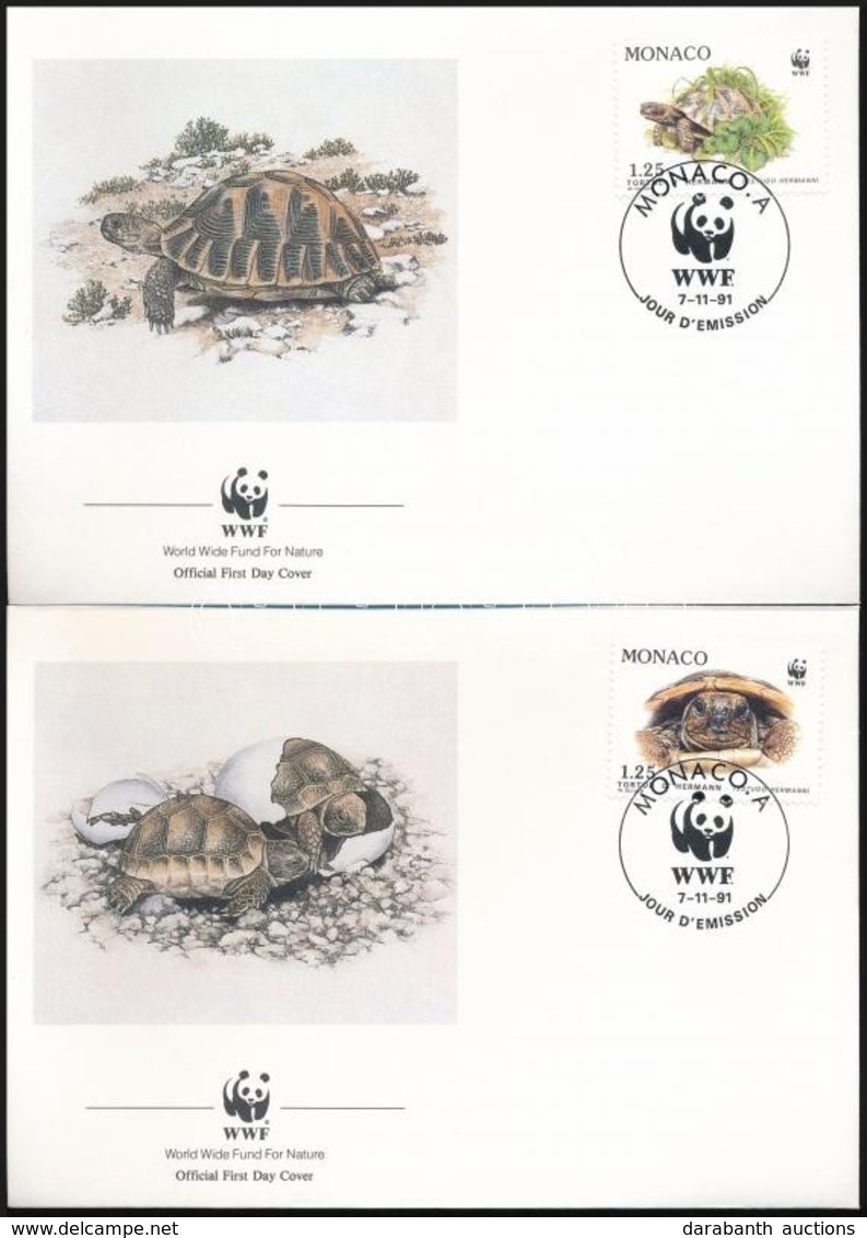 1991 WWF: Görög Teknős Sor 4 FDC-n Mi 2046-2049 - Other & Unclassified