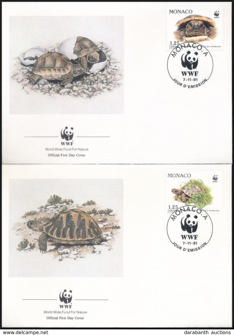 1991 WWF: Görög Teknős Sor 4 FDC-n Mi 2046-2049 - Other & Unclassified