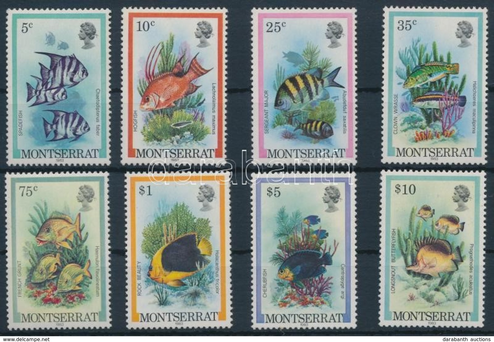 ** 1981 Halak Sor 1983-as évszámmal Mi 445 II, 446 II, 449 II, 450 II, 454 II, 455 II, 458 II, 460 II - Other & Unclassified