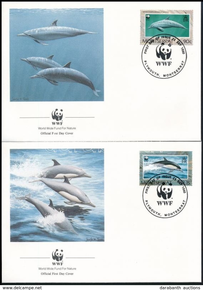 1990 WWF: Delfin Sor Mi 786-789 4 Db FDC-n - Other & Unclassified