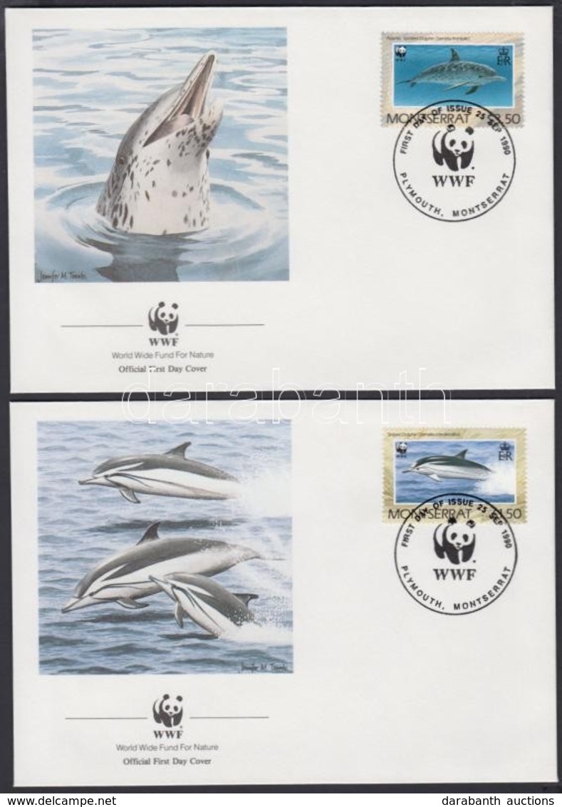1990 WWF: Delfinek Sor 4 Db FDC-n Mi 786-789 - Other & Unclassified