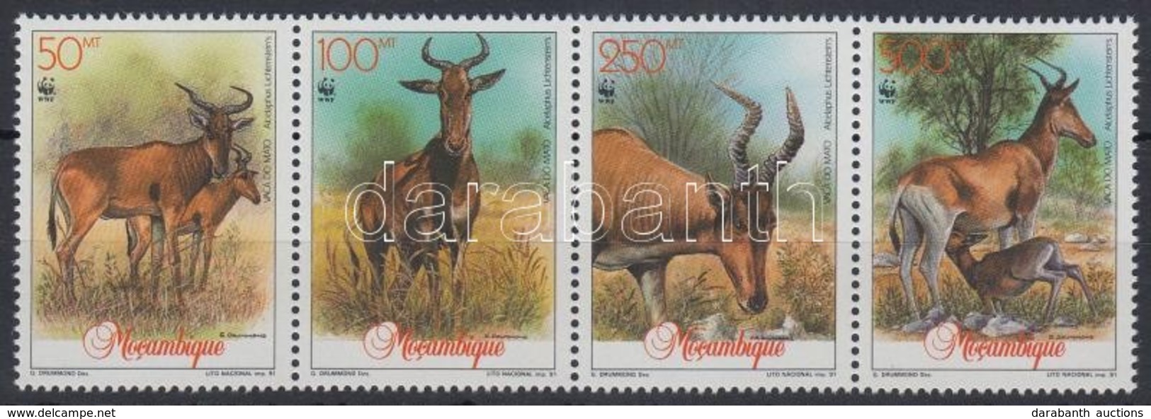 ** 1991 WWF Antilopok Négyescsík Mi 1231-1234 - Other & Unclassified