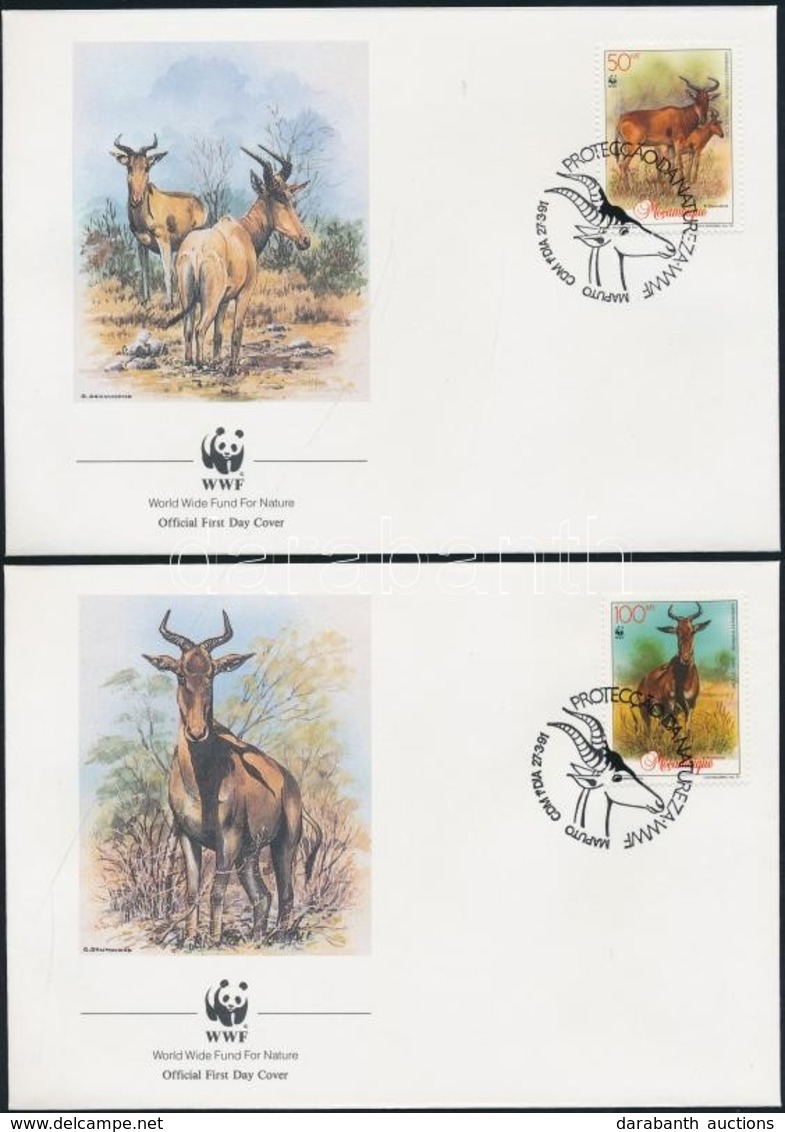 1991 WWF: Lichtenstein Tehénantilop Sor Mi 1231-1234 4 Db FDC-n - Other & Unclassified