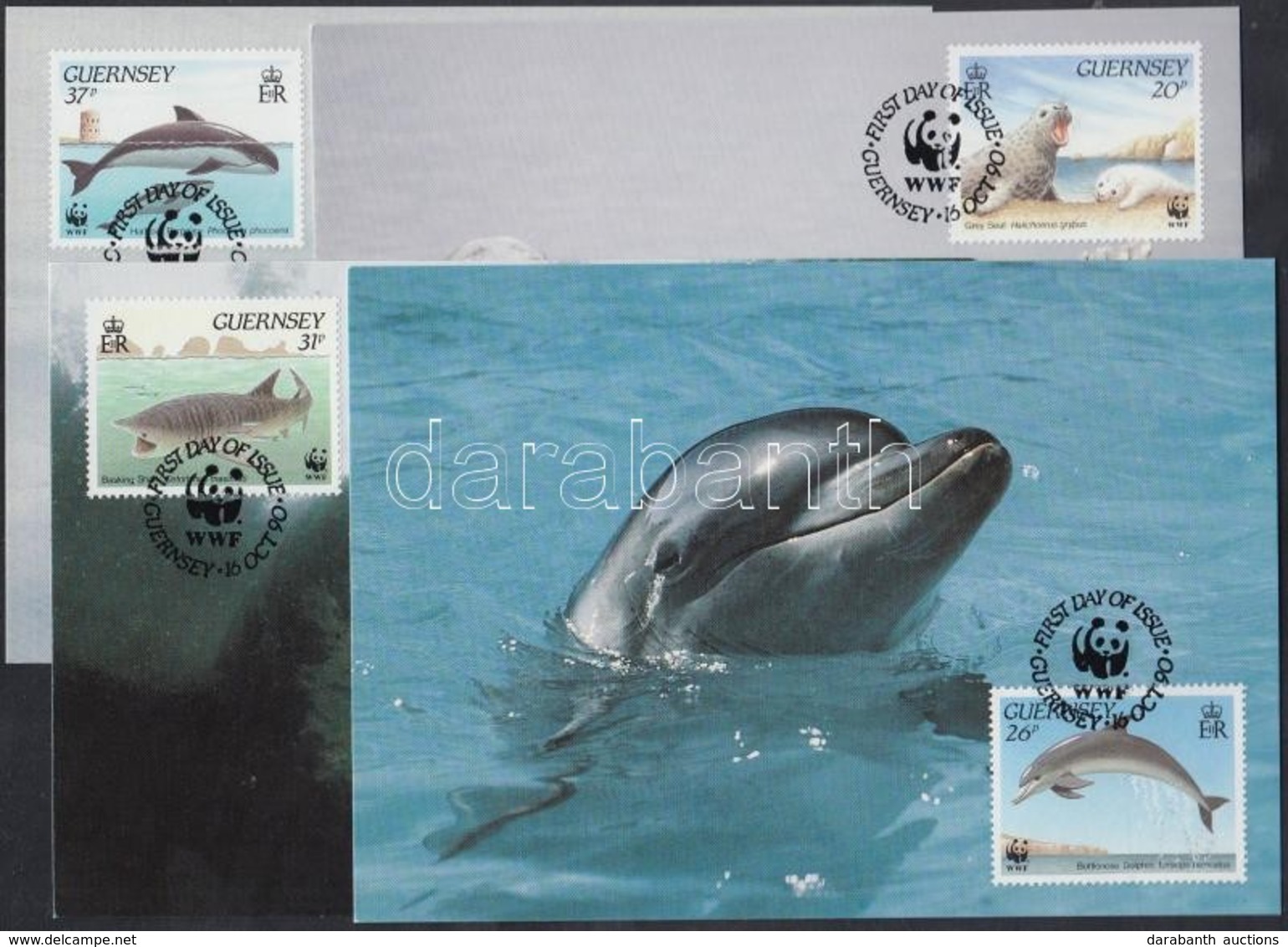 1990 WWF Tengeri állatok Sor Mi 497-500 4 CM - Other & Unclassified