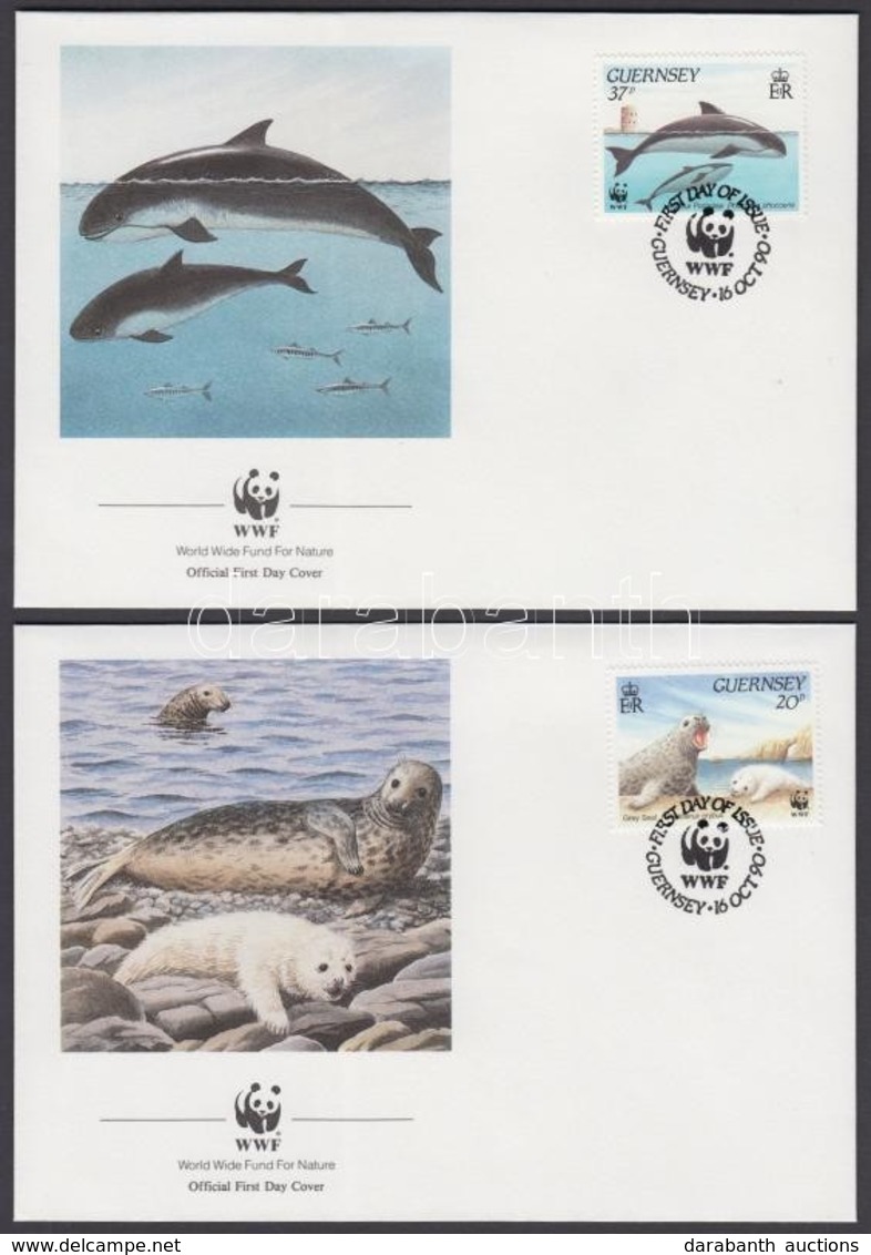 1990 WWF Tengeri állatok Sor Mi 497-500 4 FDC - Other & Unclassified