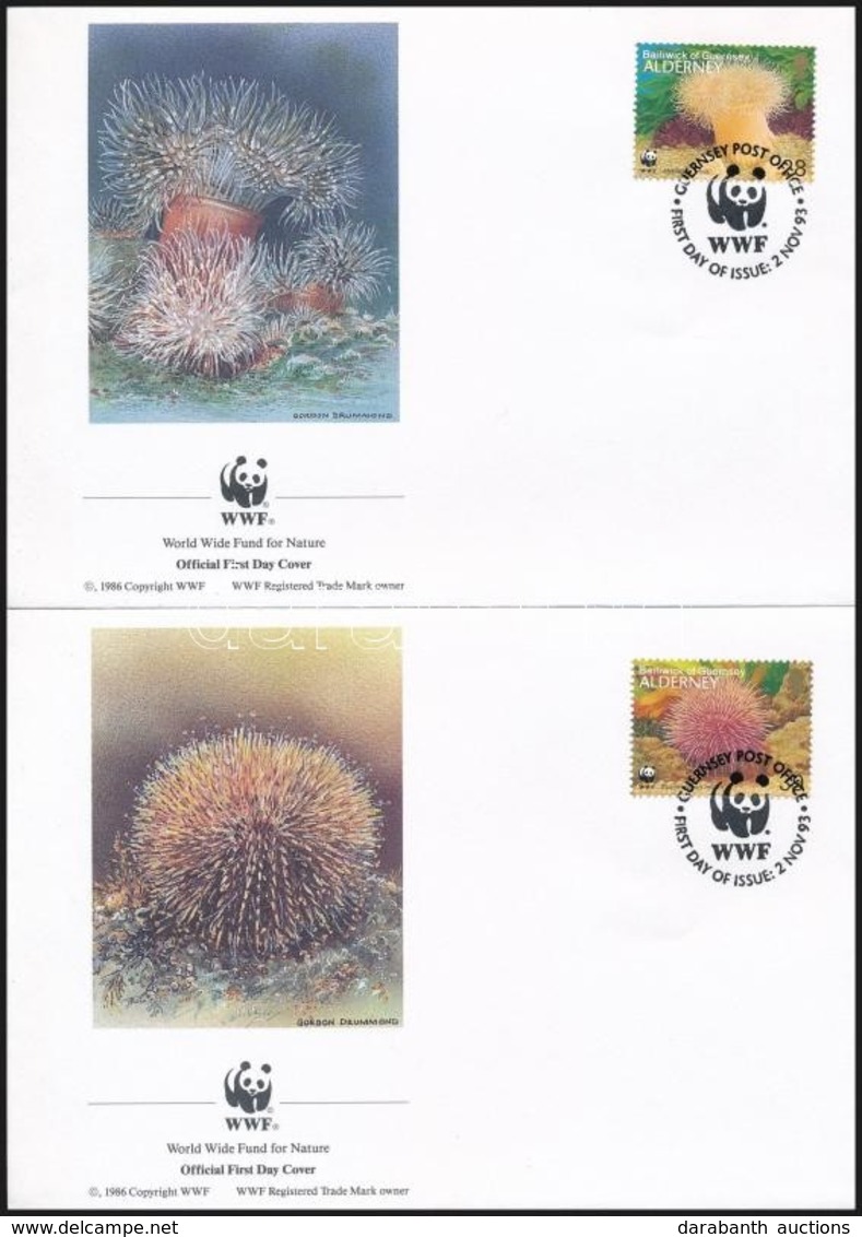 ** 1993 WWF: Tengeri állatok Sor 4 FDC-n + Négyescsík Mi 61-64 - Other & Unclassified