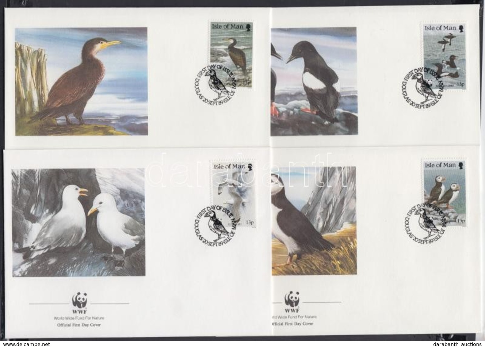 1989 WWF Tengeri Madarak Sor 4 FDC-n Mi 408-411 - Other & Unclassified