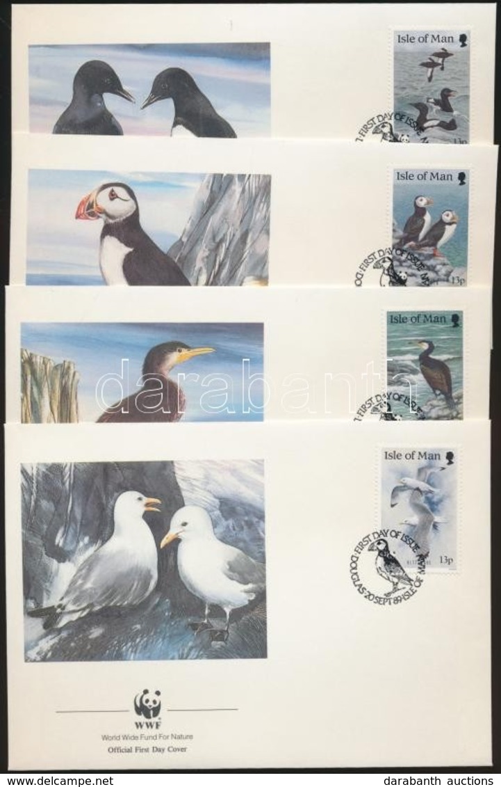 1989 WWF Tengeri Madarak Sor Mi 408-411 4 FDC - Other & Unclassified