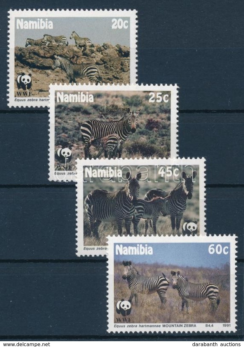 ** 1991 WWF: Zebra Sor 4 FDC-n + Sor Mi 702-705 - Other & Unclassified