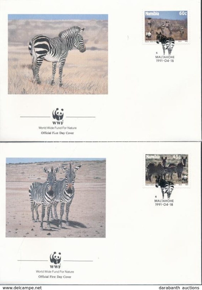 1991 WWF: Zebrák Sor 4 Db FDC-n Mi 702-705 - Other & Unclassified