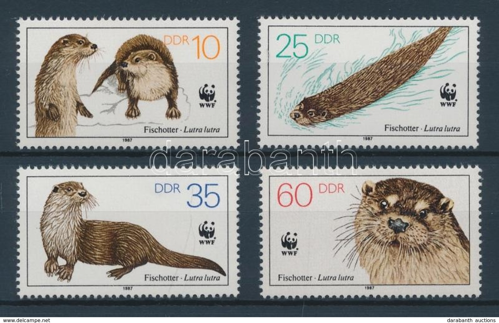 ** 1987 WWF Veszélyeztetett állatok (III) Sor Mi 3107-3110 + Sor 4 FDC-n - Other & Unclassified