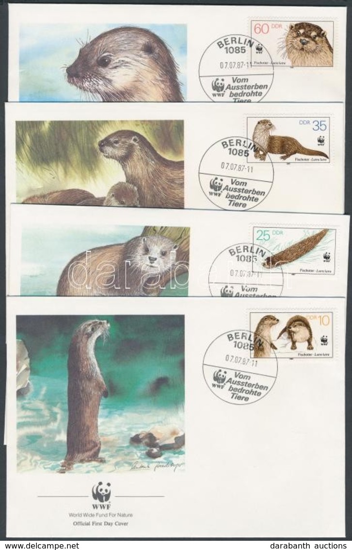 1987 WWF Vidrák Sor Mi 3107-3110 4 FDC - Other & Unclassified