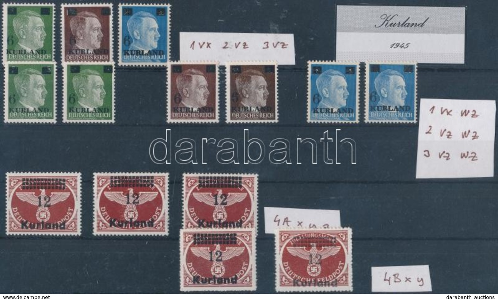 ** Kurland 1945 14 érték / 14 Values (Mi EUR 800.-) - Other & Unclassified