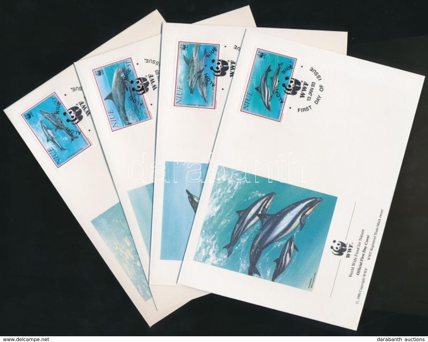 1993 Delfinek Sor Mi 822-825 4 FDC-n - Other & Unclassified