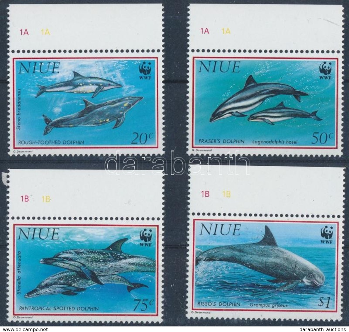 ** 1993 WWF: Delfin ívszéli Sor Mi 822-825 - Other & Unclassified