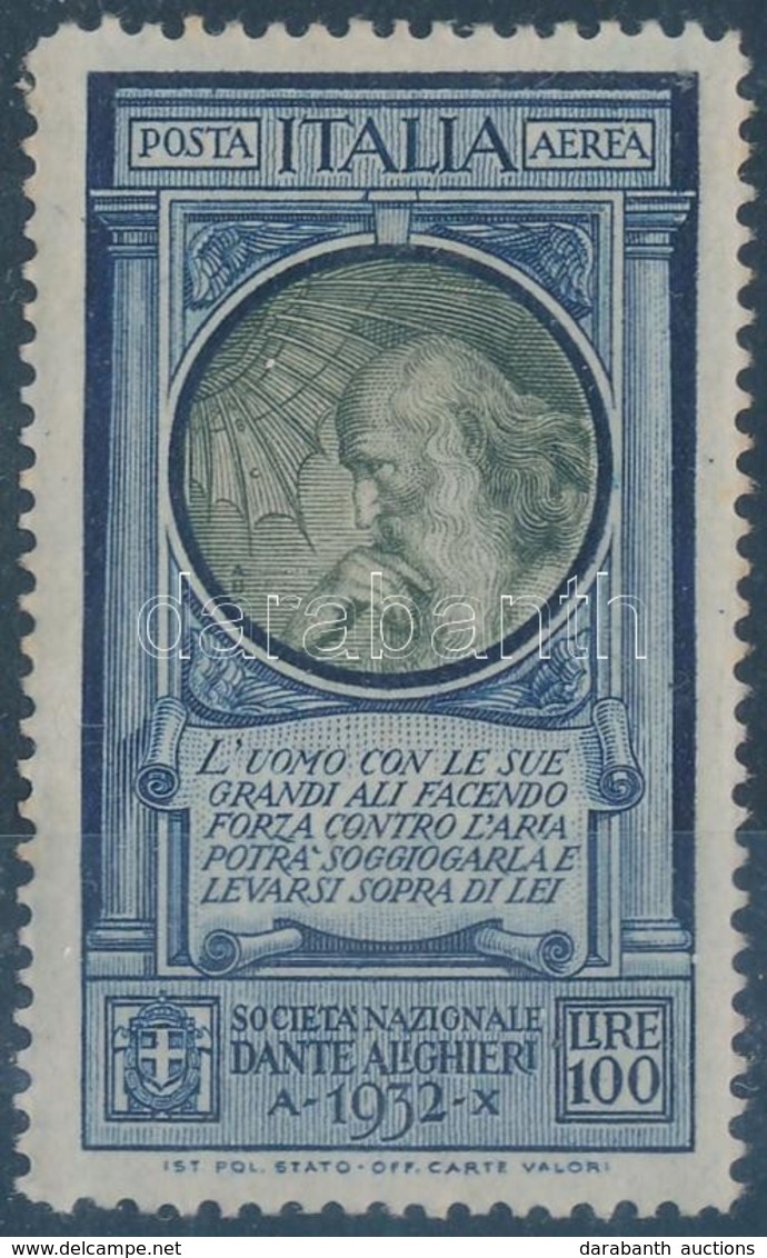 ** 1932 Leonardo Da Vinci Mi 413 (Scott USD 110,-) - Other & Unclassified