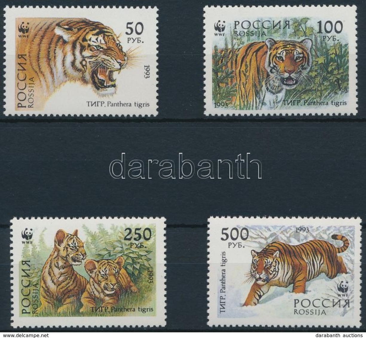 ** 1993 WWF: Szibériai Tigris Sor Mi 343-346 + 4 Db FDC - Autres & Non Classés