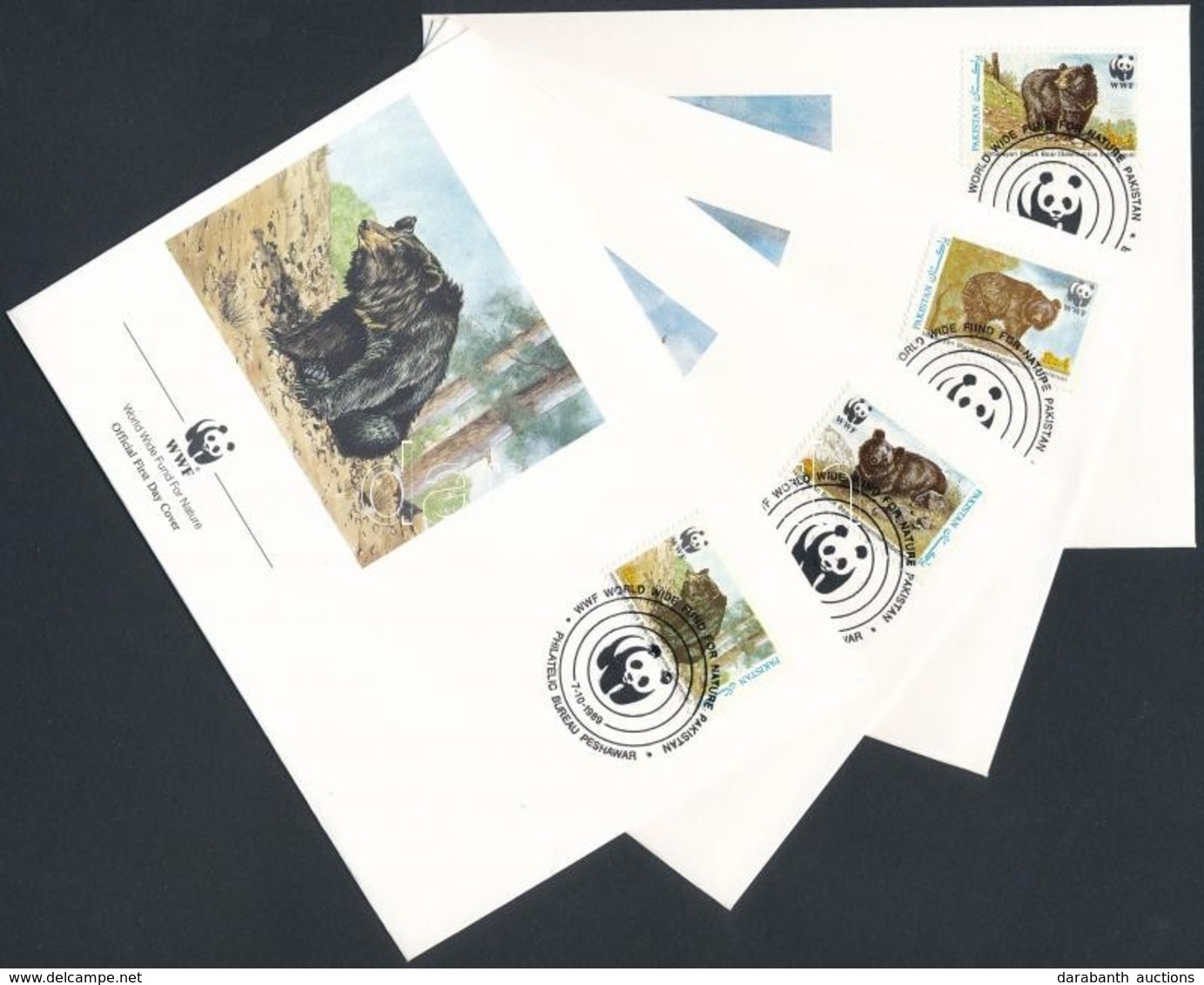 ** 1989 WWF Medvék Négyestömb + 4 FDC Mi 759-762 - Other & Unclassified