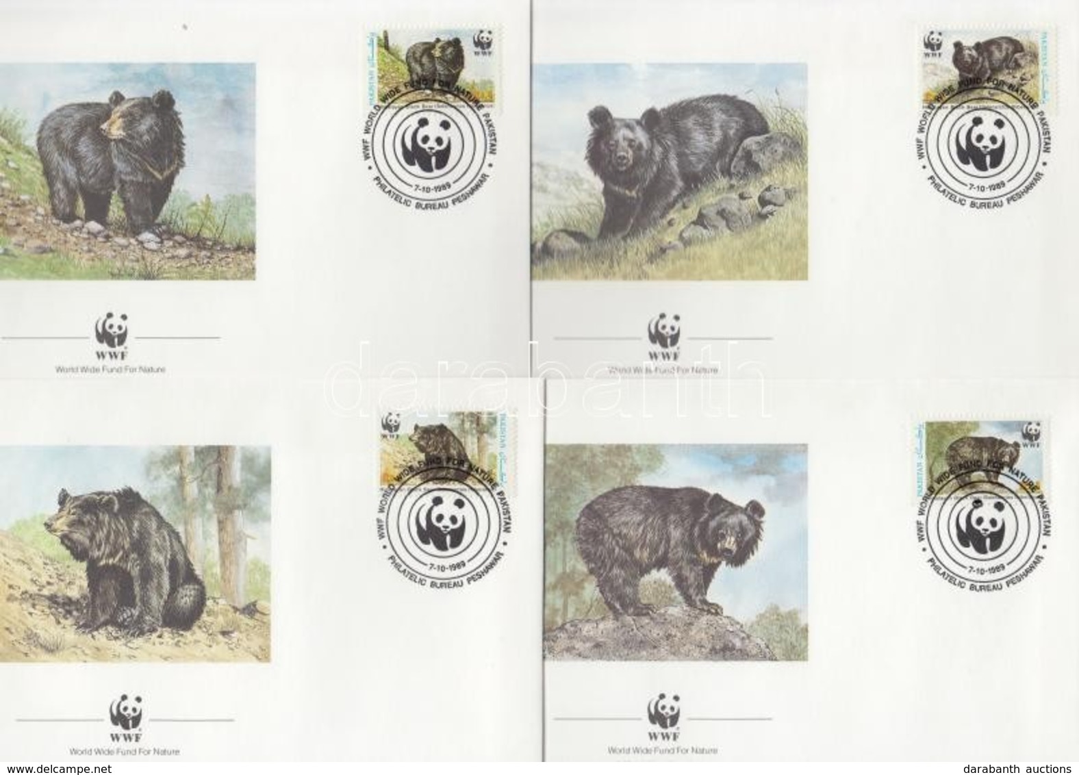 1989 WWF: Medve Sor Mi 759-762 4 Db FDC-n - Other & Unclassified