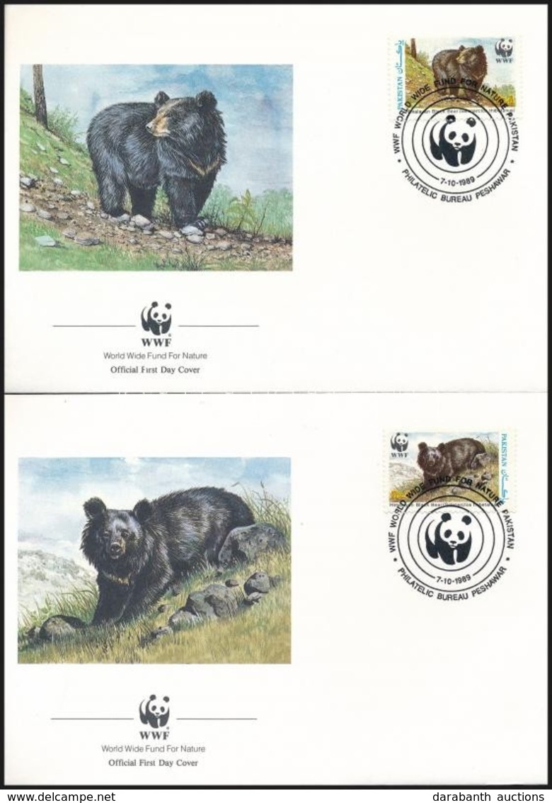 1989 WWF: Medvék Sor 4 Db FDC-n Mi 759-762 - Other & Unclassified
