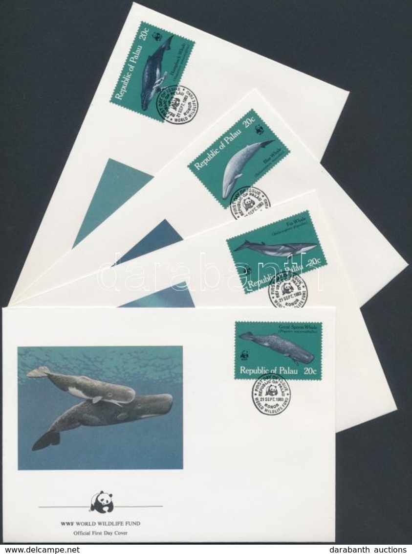 1983 WWF Bálnák Sor Mi 20-23 4 FDC - Other & Unclassified