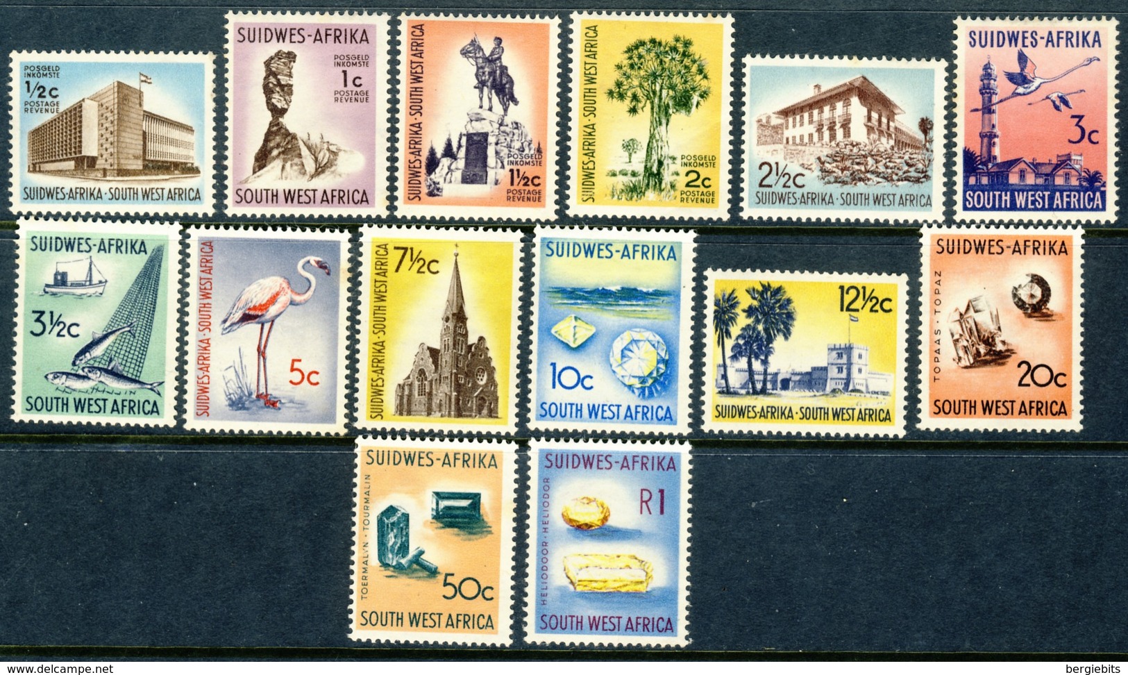 1960/61 South West Africa VLH OG Good And Valuable Complete  Set Of 14 Stamps "many Topics" SG 171-185 - Africa (Other)