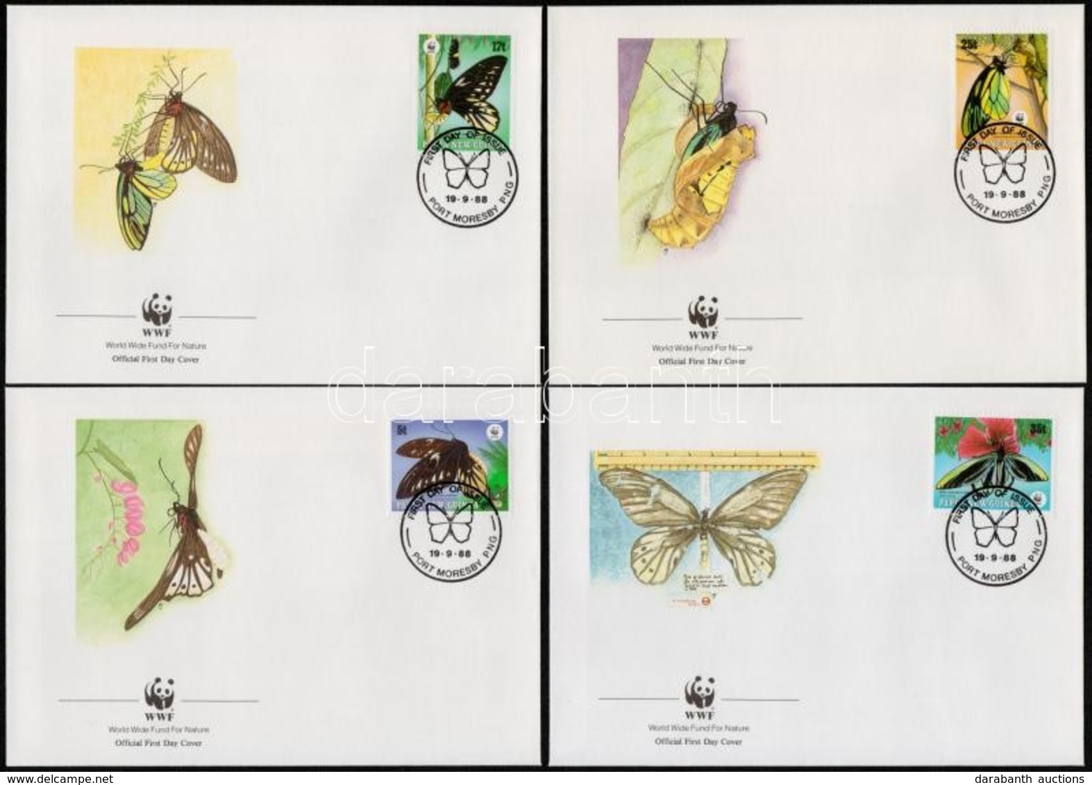 1988 WWF: Pillangó Sor 4 Db FDC-n Mi 574-577 - Autres & Non Classés