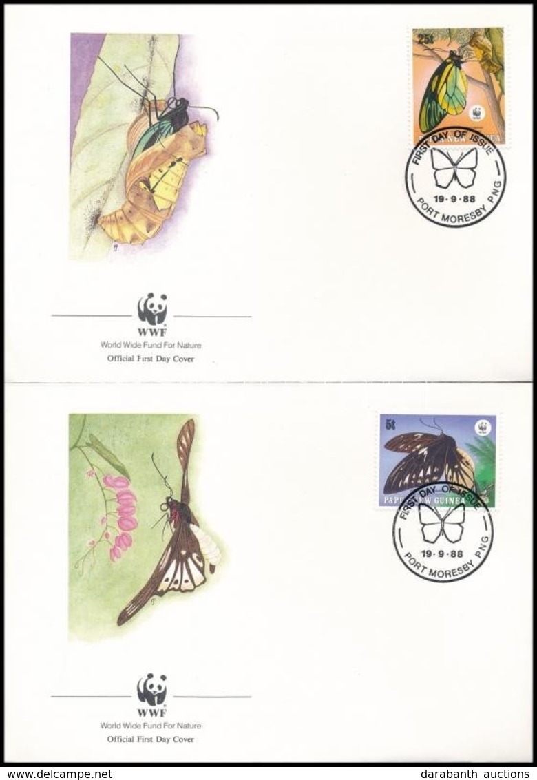 1988 WWF: Pillangó Sor 4 Db FDC-n Mi 574-577 - Other & Unclassified