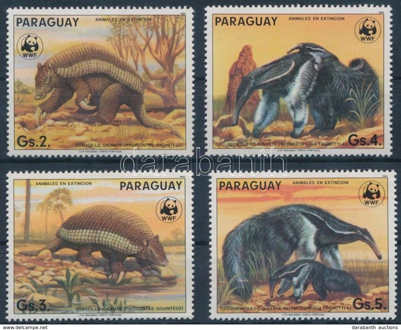 ** 1985 WWF Paraguay állatai 4 érték Mi 3854-3857 - Other & Unclassified