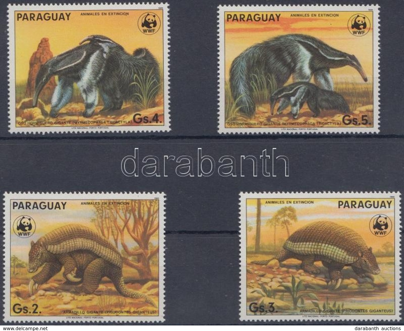 ** 1985 WWF Paraguay állatai Sor WWF-es értékei Mi 3854-3857 - Other & Unclassified