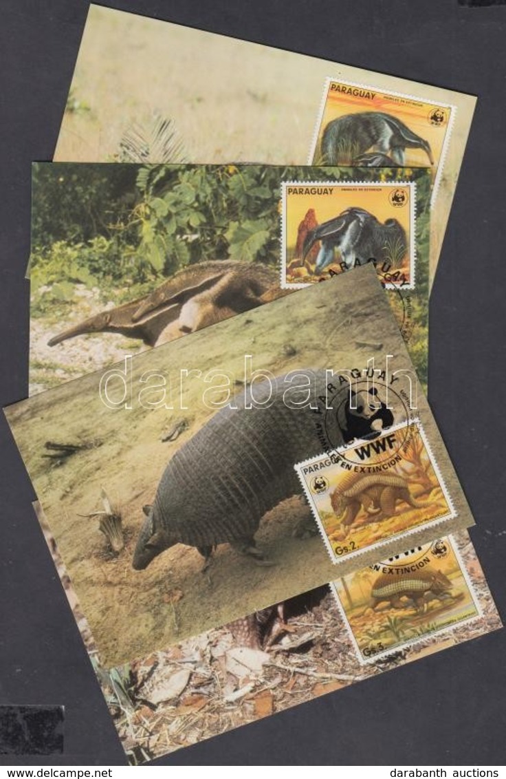 1985 WWF Paraguay állatai Sor WWF-es értékei Mi 3854-3857 CM - Autres & Non Classés