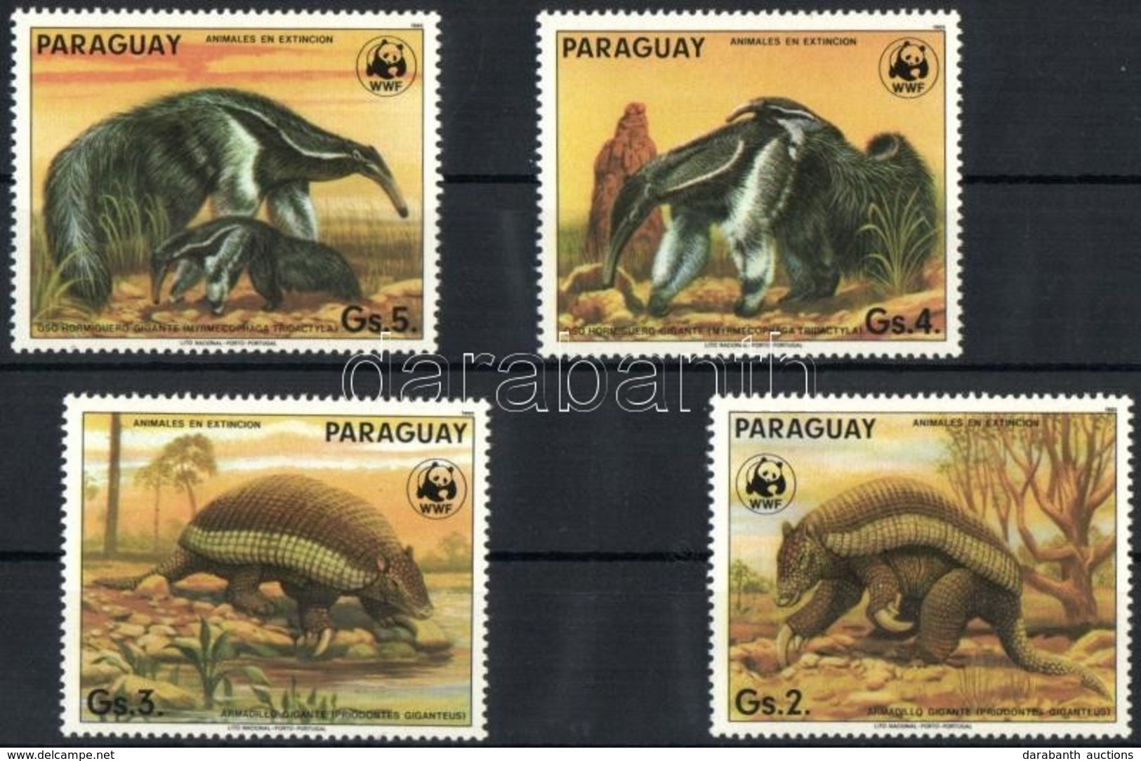 ** 1985 WWF Paraguayi állatok Bélyegek Egy Sorból (ujjlenyomat) Mi 3854-3857 - Other & Unclassified