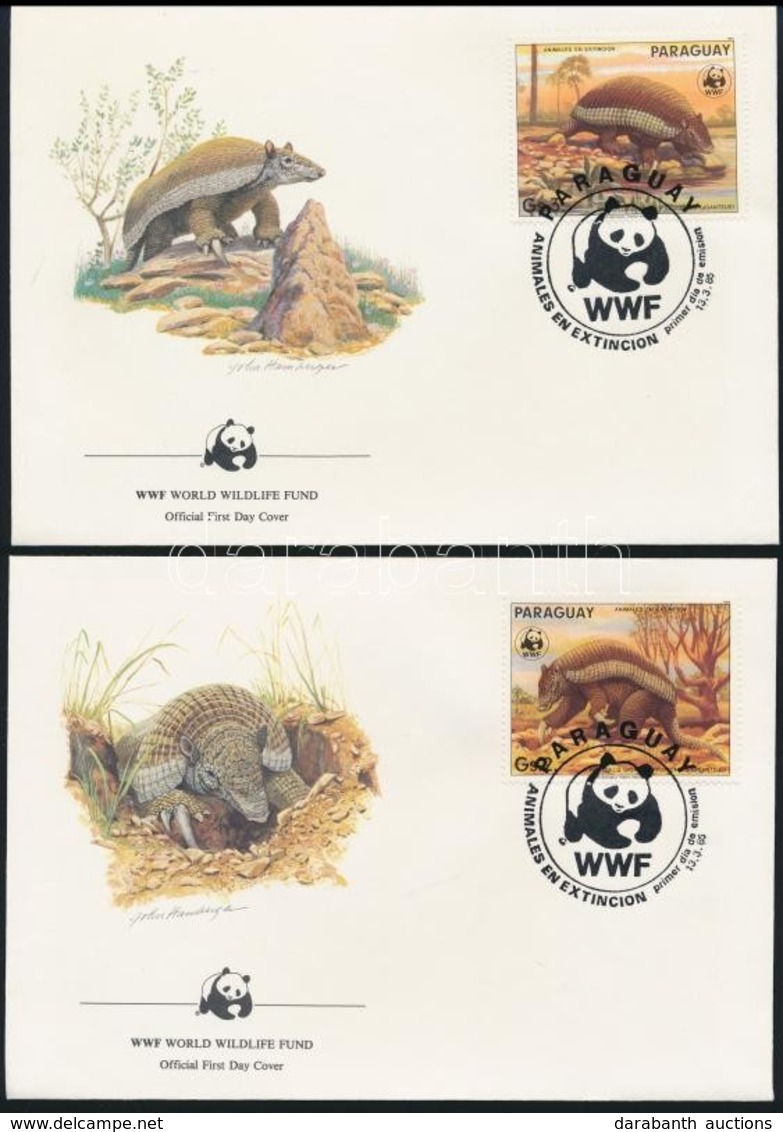 1985 WWF: Vízidisznó Sor Záróértékei Mi 3854-3857 4 Db FDC-n - Other & Unclassified