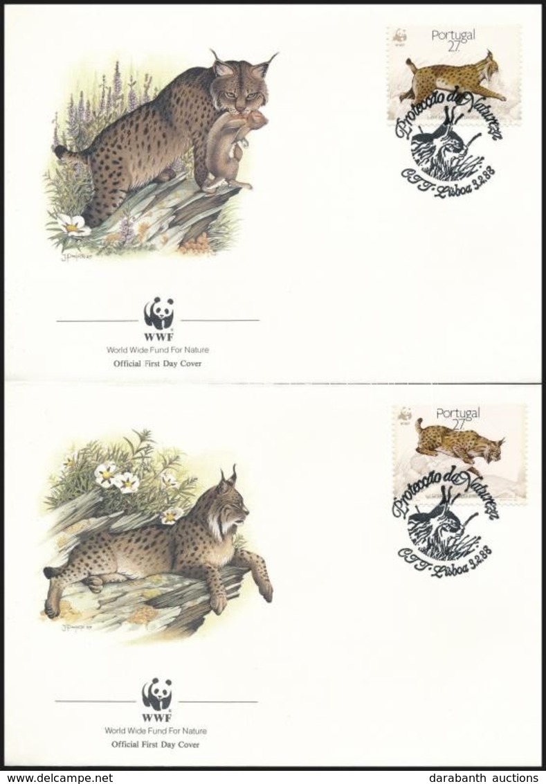 1988 WWF: Ibériai Hiúz Sor 4 Db FDC-n Mi 1741-1744 - Other & Unclassified