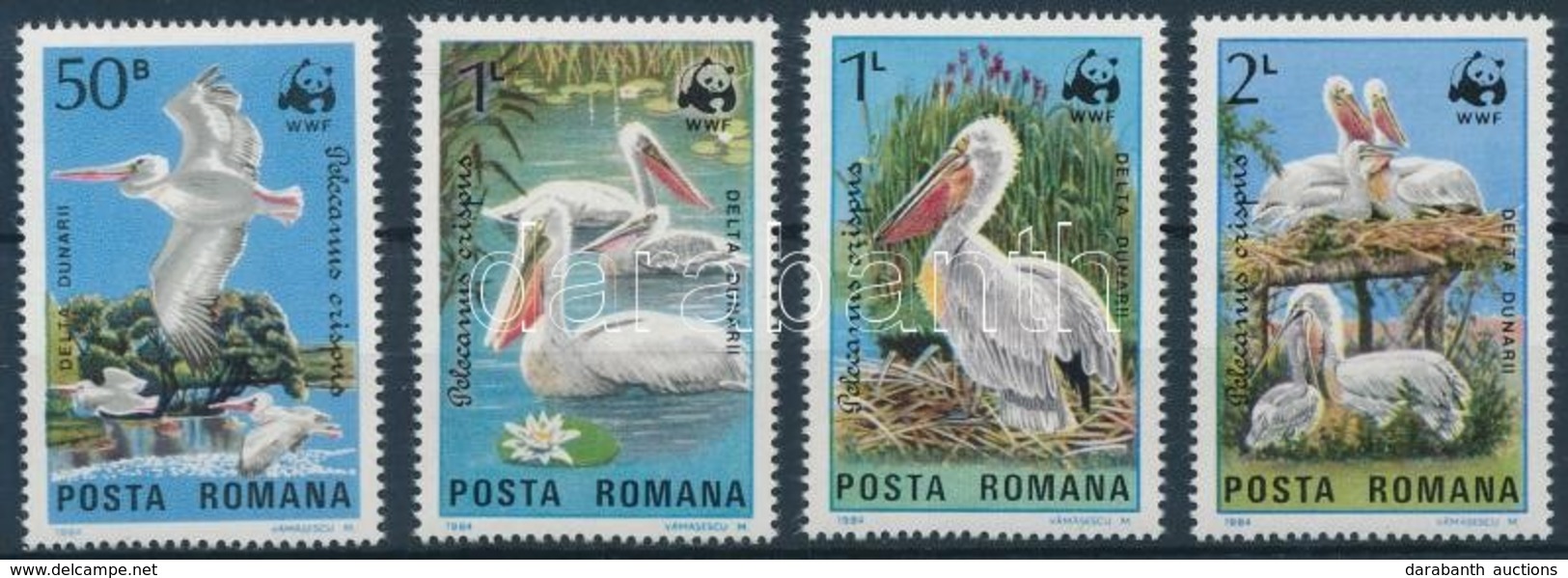 ** 1984 WWF: Pelikán Sor + 4 Db CM és FDC Mi 4104-4107 - Other & Unclassified