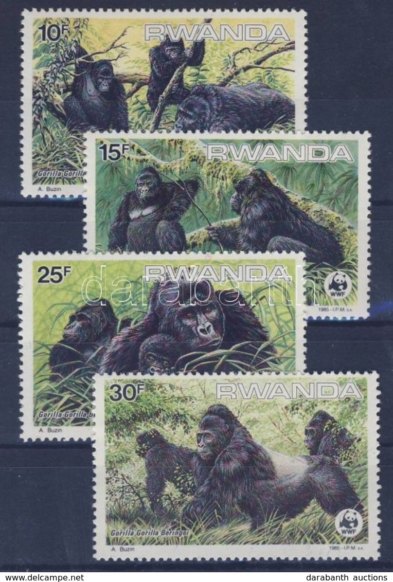 ** 1985 WWF Gorillák Sor Mi 1292-1295 - Other & Unclassified